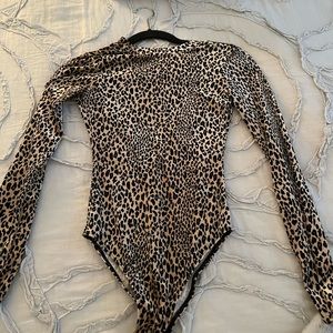Leopard long sleeved bodysuit